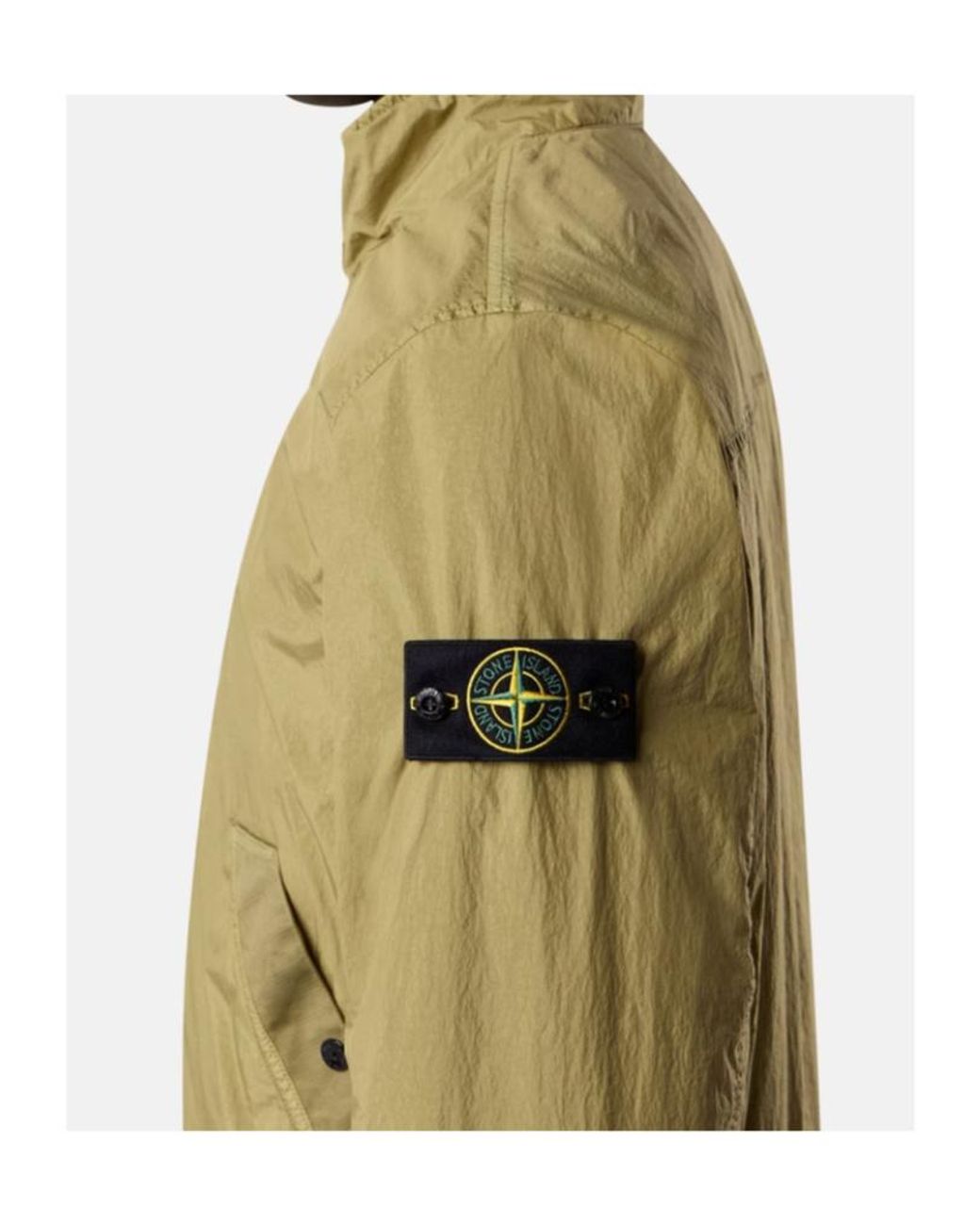 Stone Island Green Stand Collar Jacket With Wind Resistance And Anti-Drop for men