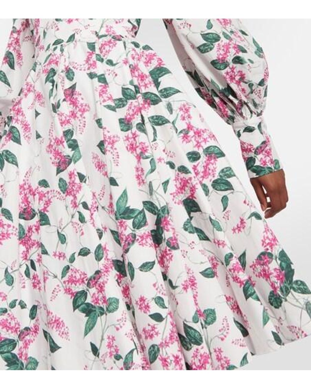 Emilia Wickstead White Yasmina Floral Cotton Minidress
