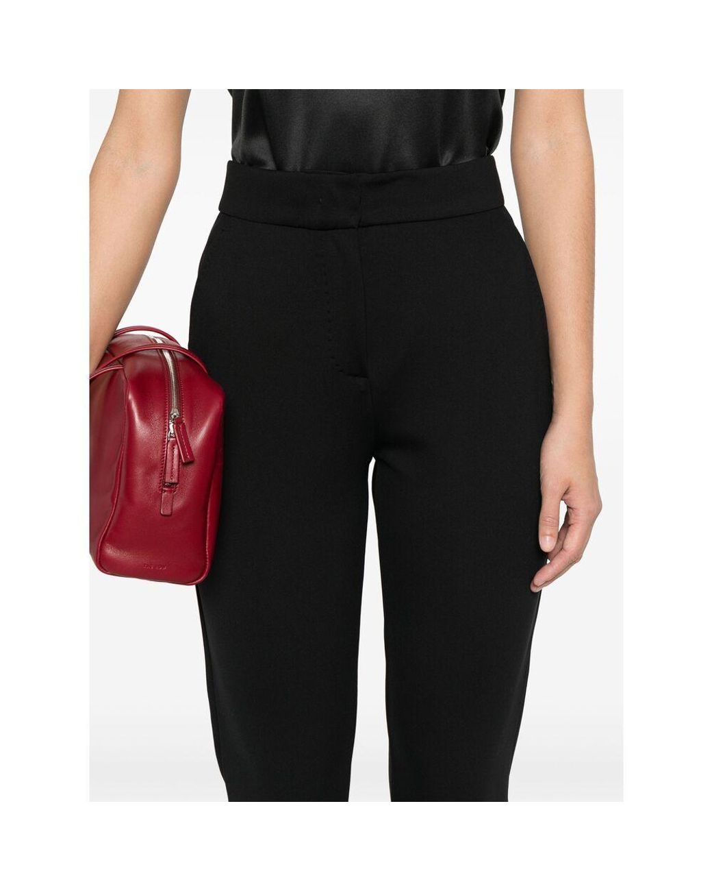 Max Mara Black Orlanda High-Waisted Slim Fit Trousers