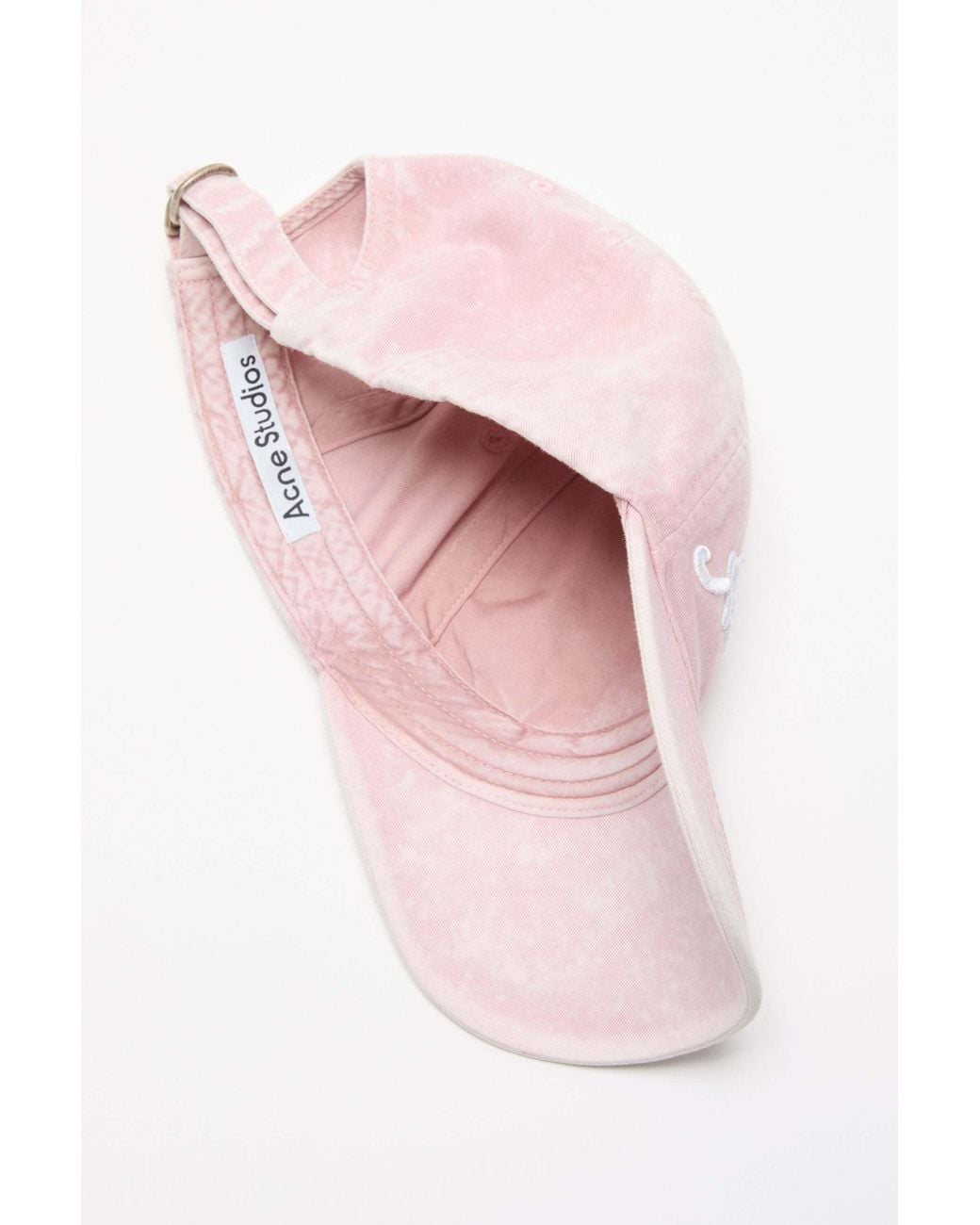 Acne Pink Embroidered Logo Baseball Cap