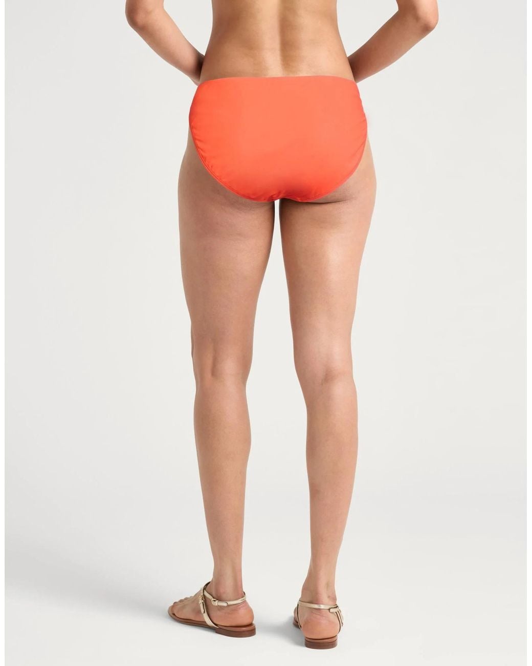 Tory Burch Orange Solid-Color Bikini Bottoms