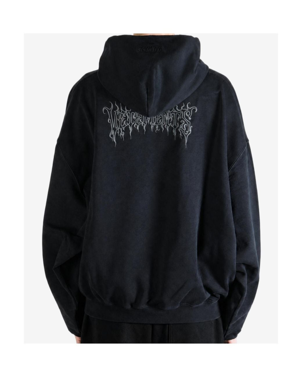 Vetements Blue Graphic Oversized Hoodie for men
