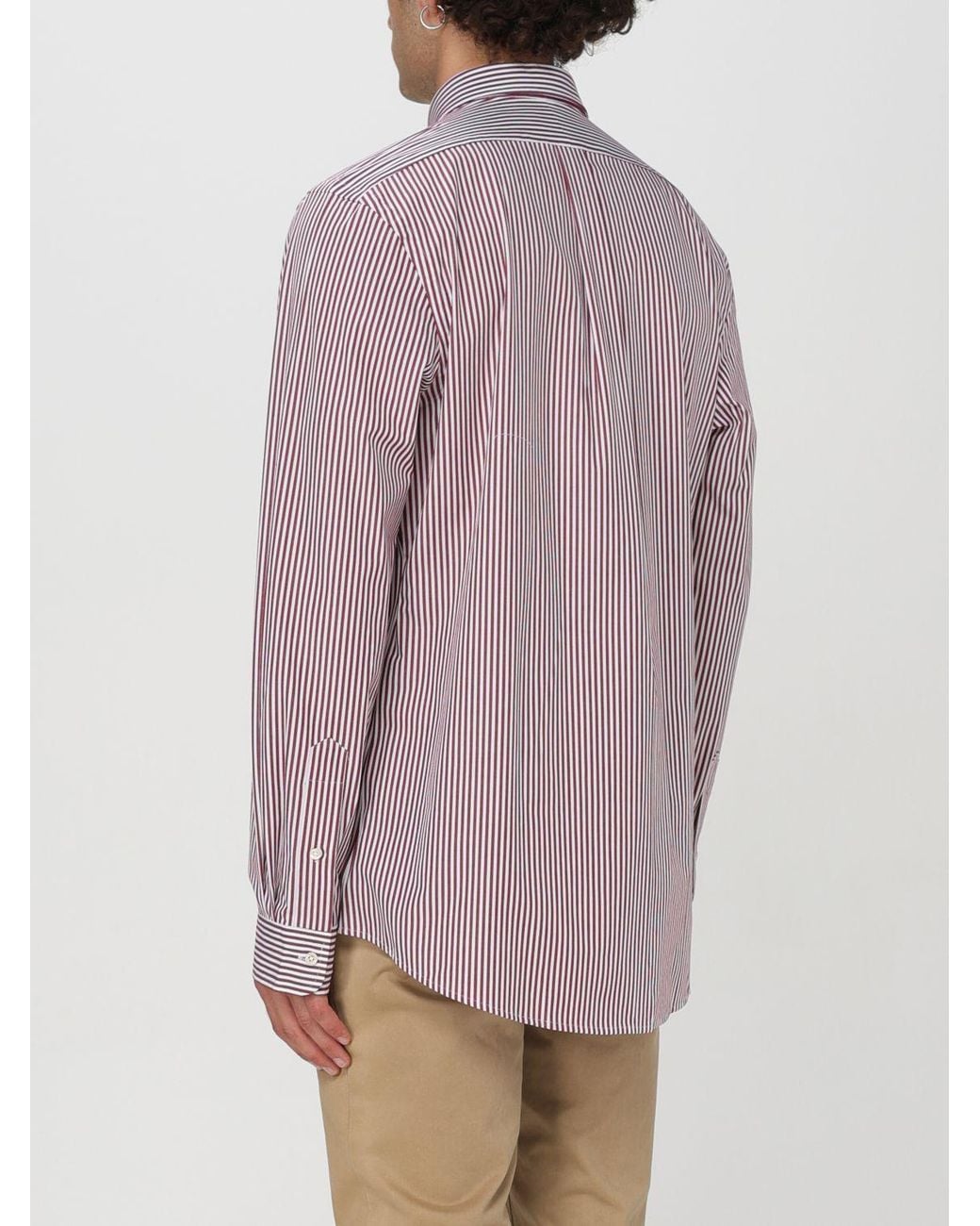 Polo Ralph Lauren Purple All Fit Striped Stretch Poplin Shirt for men