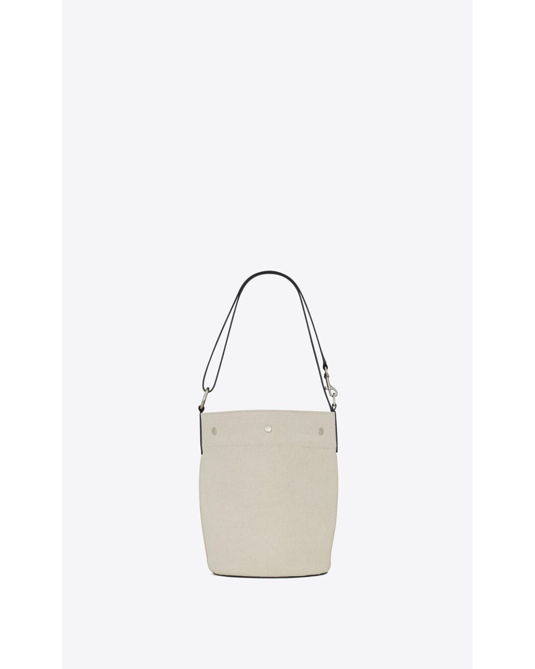 Saint Laurent White Rive Gauche Bucket Bag for men