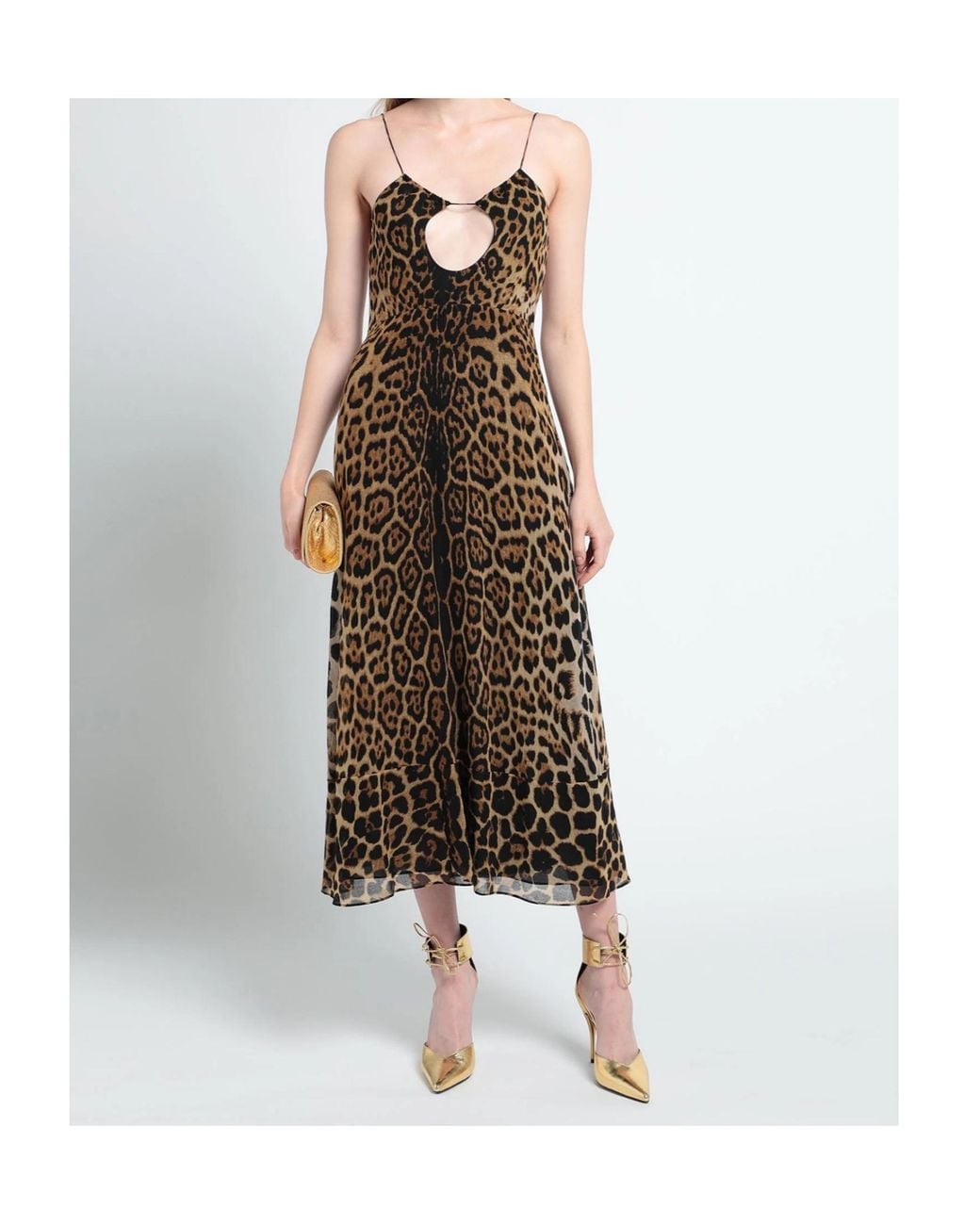 Saint Laurent Brown Long Dresses