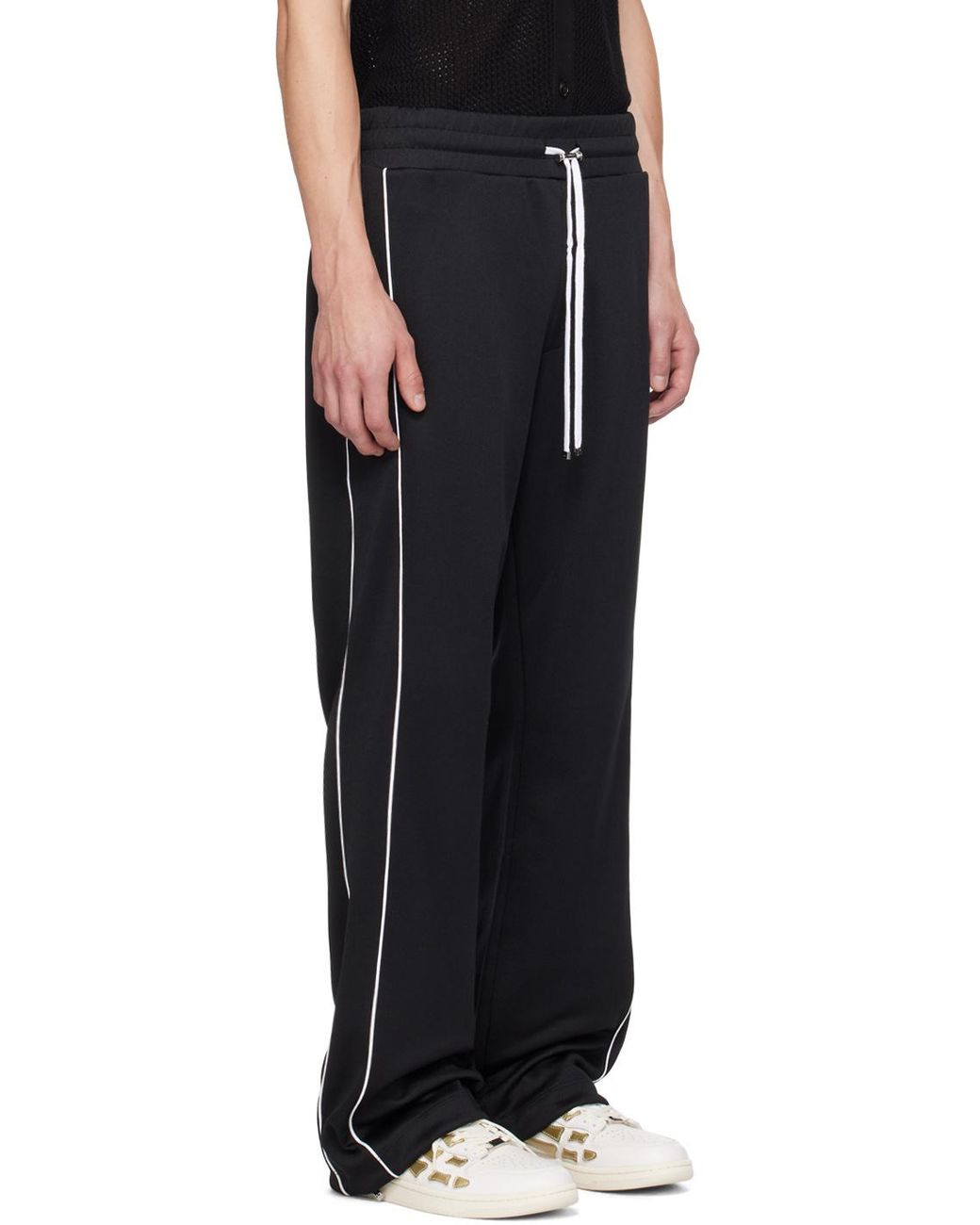 Amiri Blue Contrast-Trim Drawstring Track Pants for men