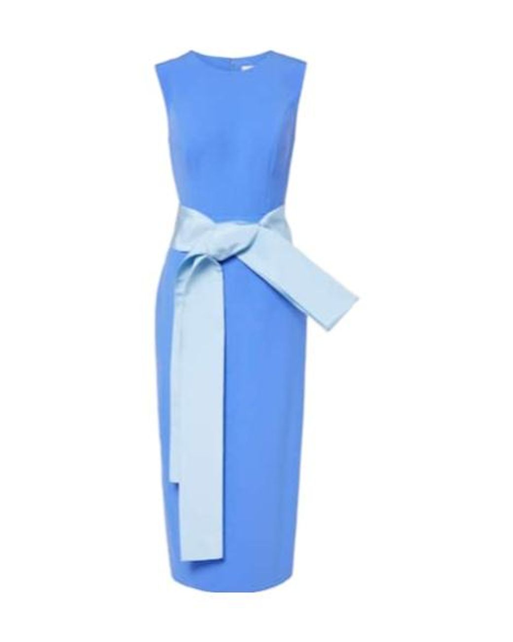 Carolina Herrera Blue Crêpe Cocktail Dress