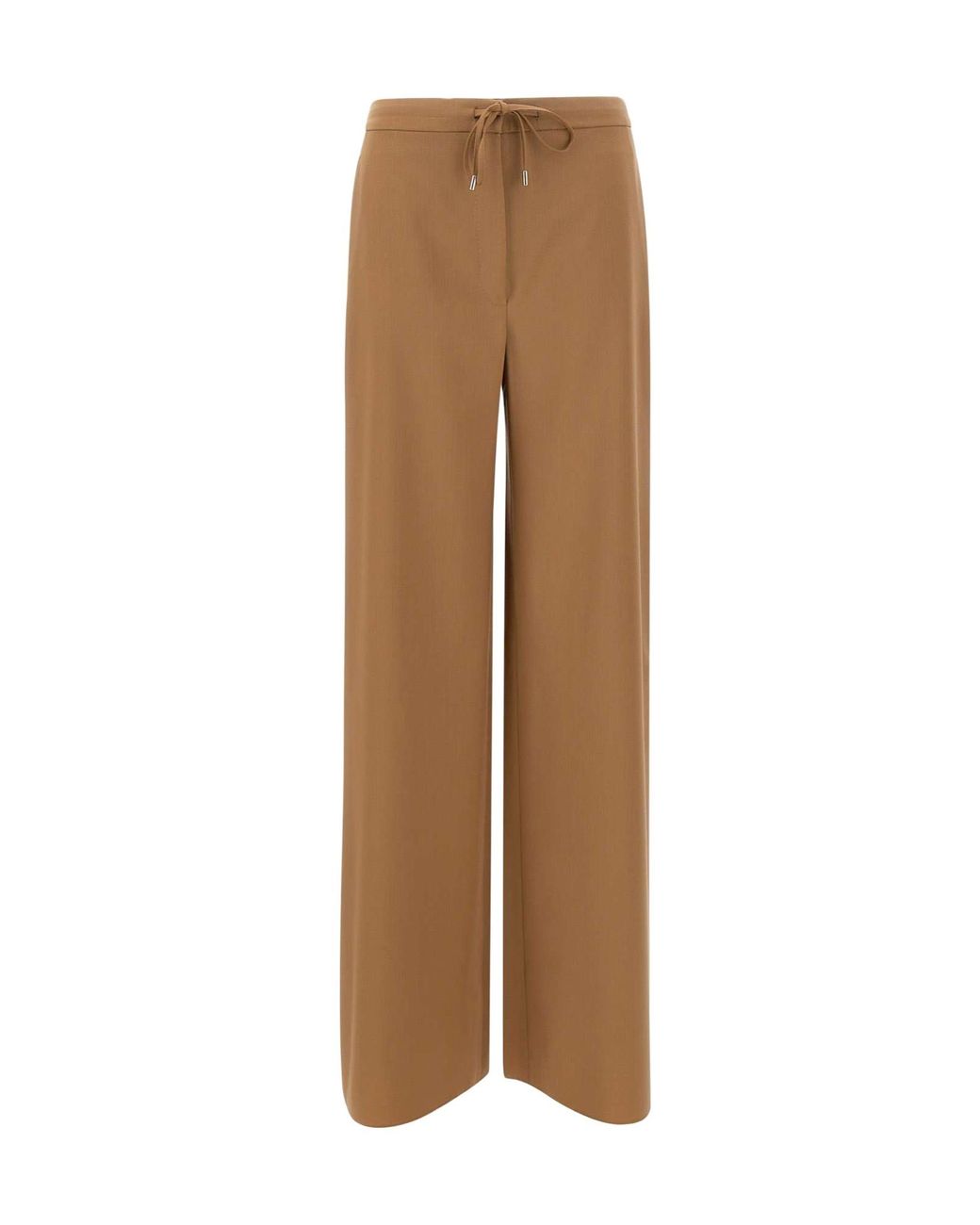 Max Mara Brown Studio Berard High-Waist Drawstring Trousers