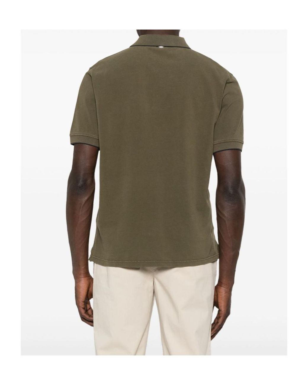 Herno Green Logo-Embroidered Polo Shirt for men