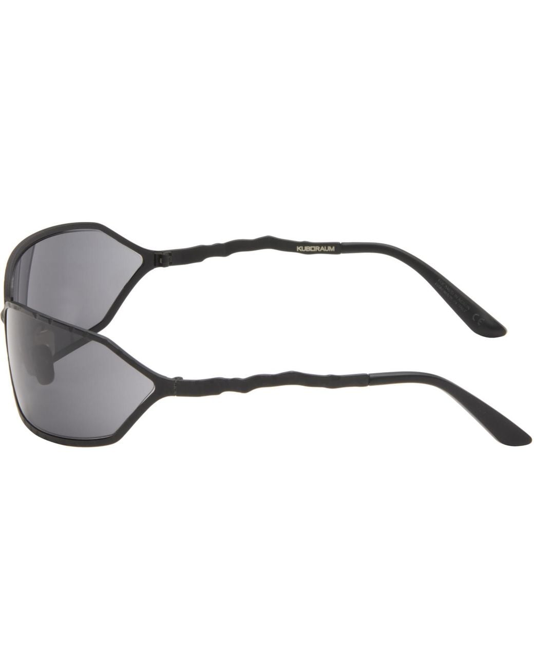 Kuboraum White Wraparound Sunglasses for men