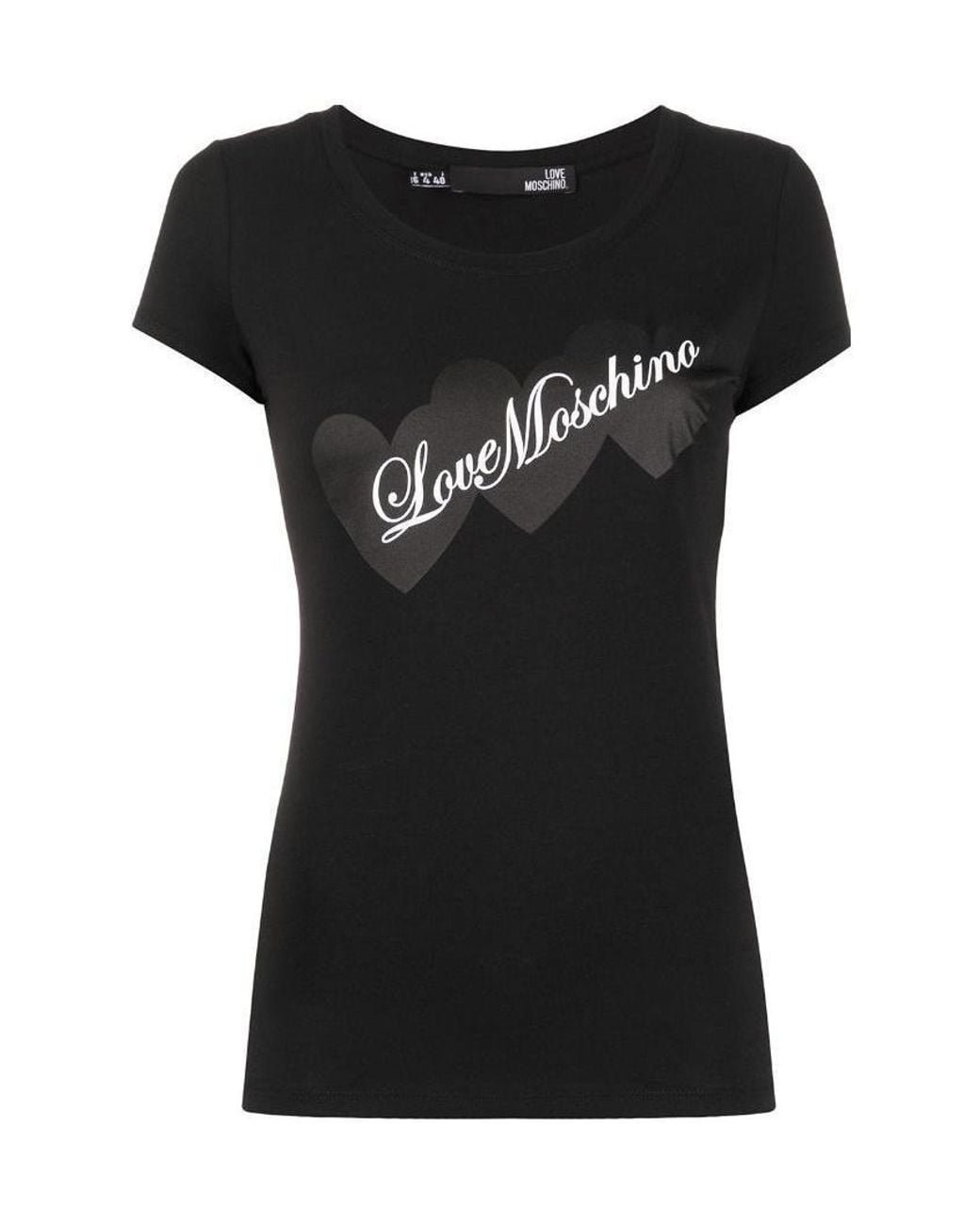 Moschino Black Heart Print T-Shirt