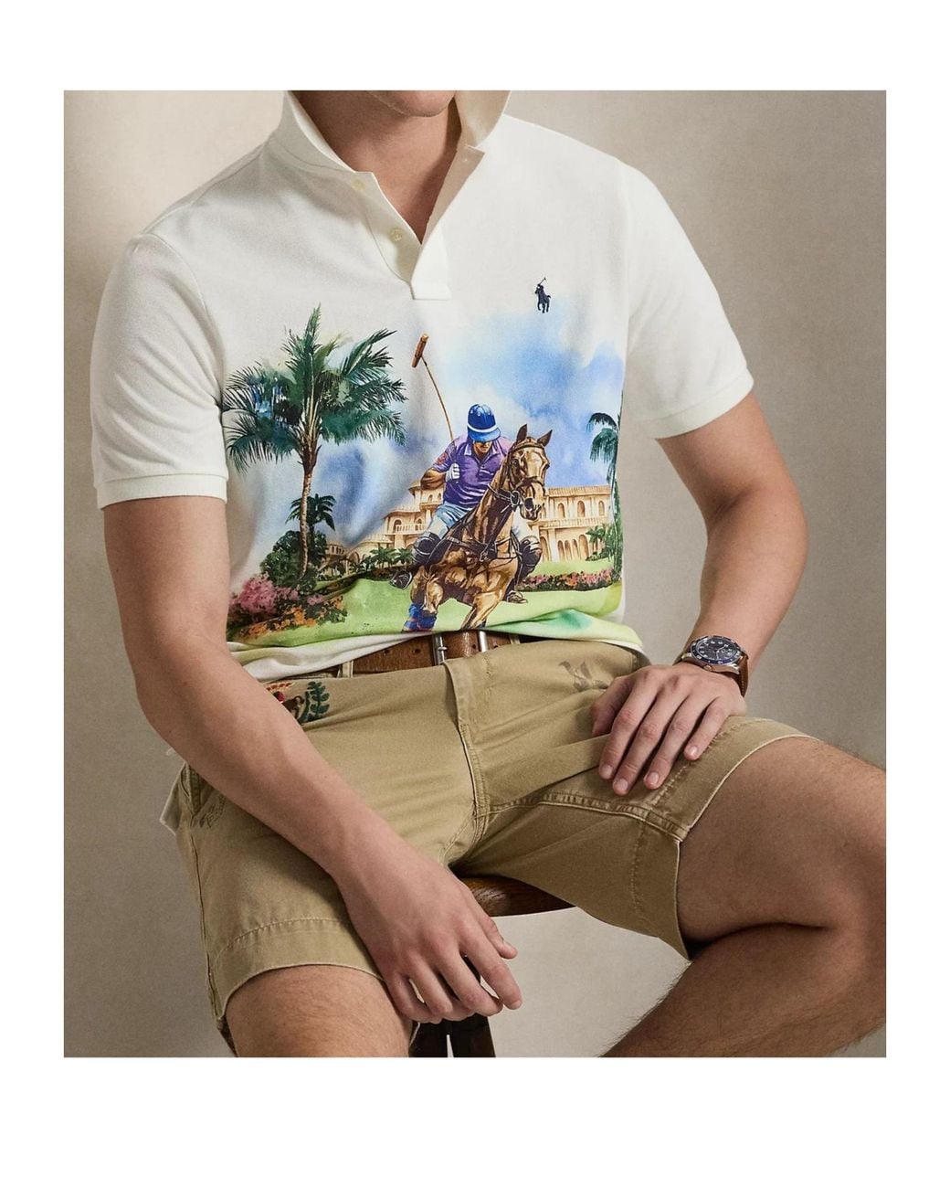 Polo Ralph Lauren White Short-Sleeved Polo Shirt for men