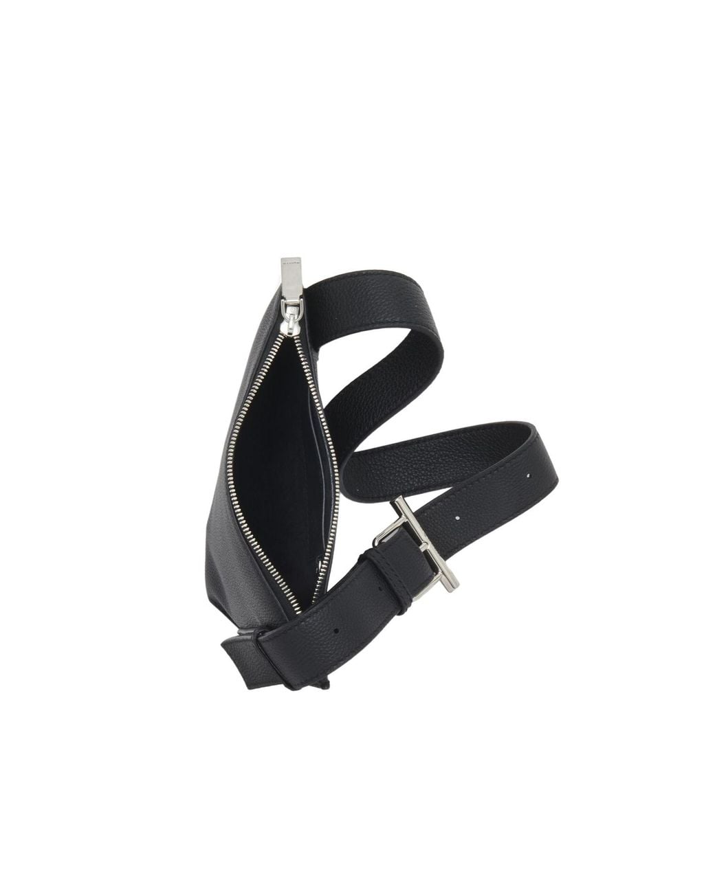 McQueen Black T-Bar Sling Shoulder Bag