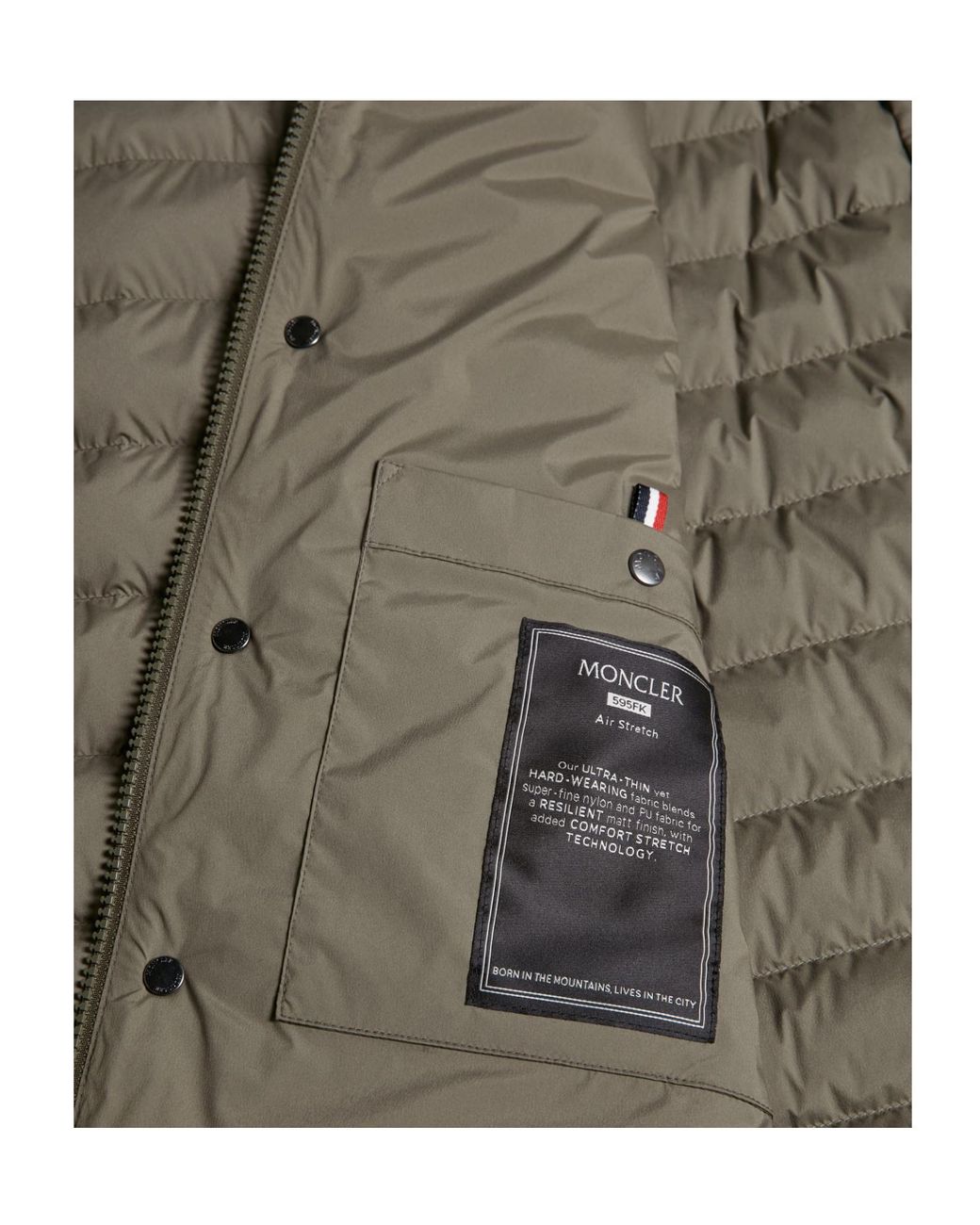 Moncler Green Iseran Down Shacket for men