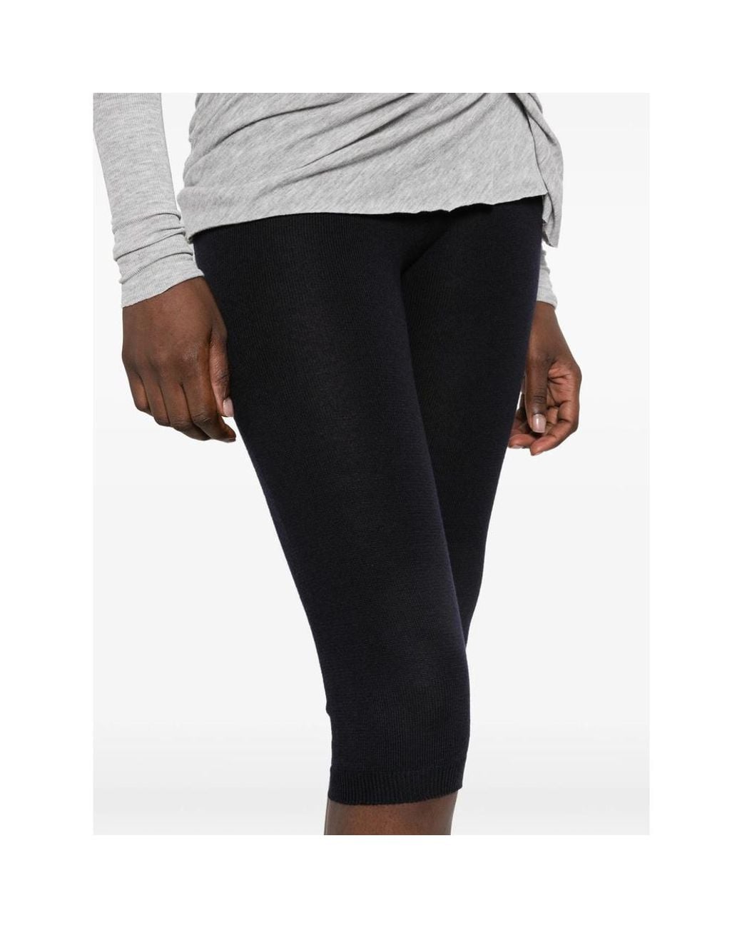 Paloma Wool Black Ribbed-Waist Leggings