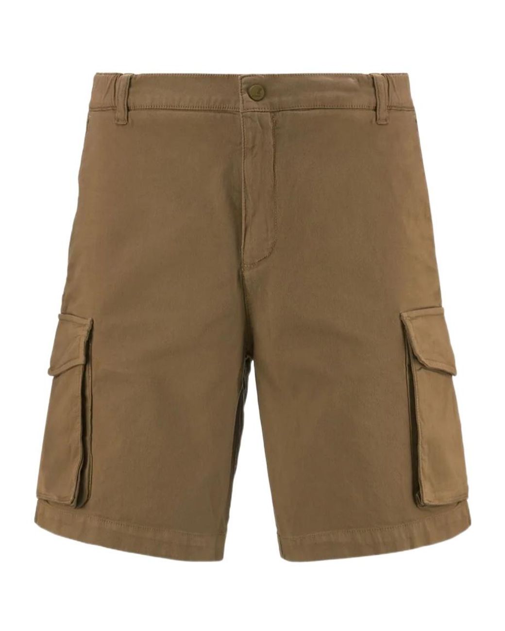 K-Way Green Cargo Pocket Shorts for men