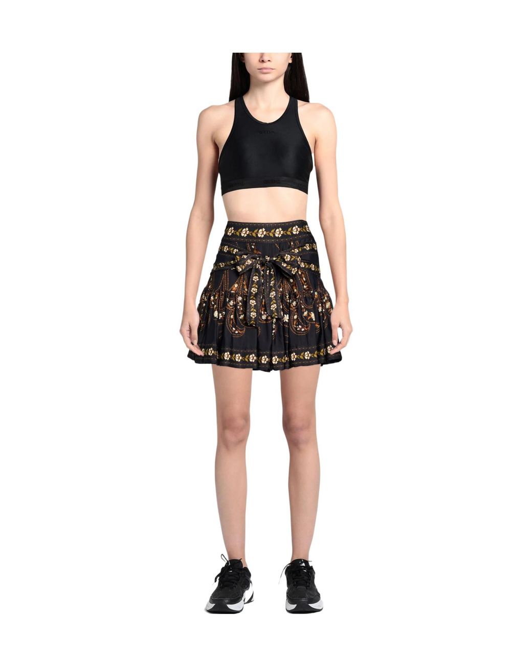 Farm Rio Black Mini Skirt Viscose