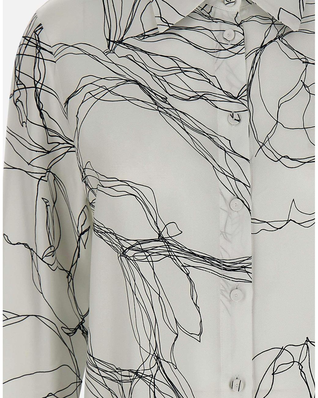 Fabiana Filippi Gray Pattern-Printed Long-Sleeved Shirt