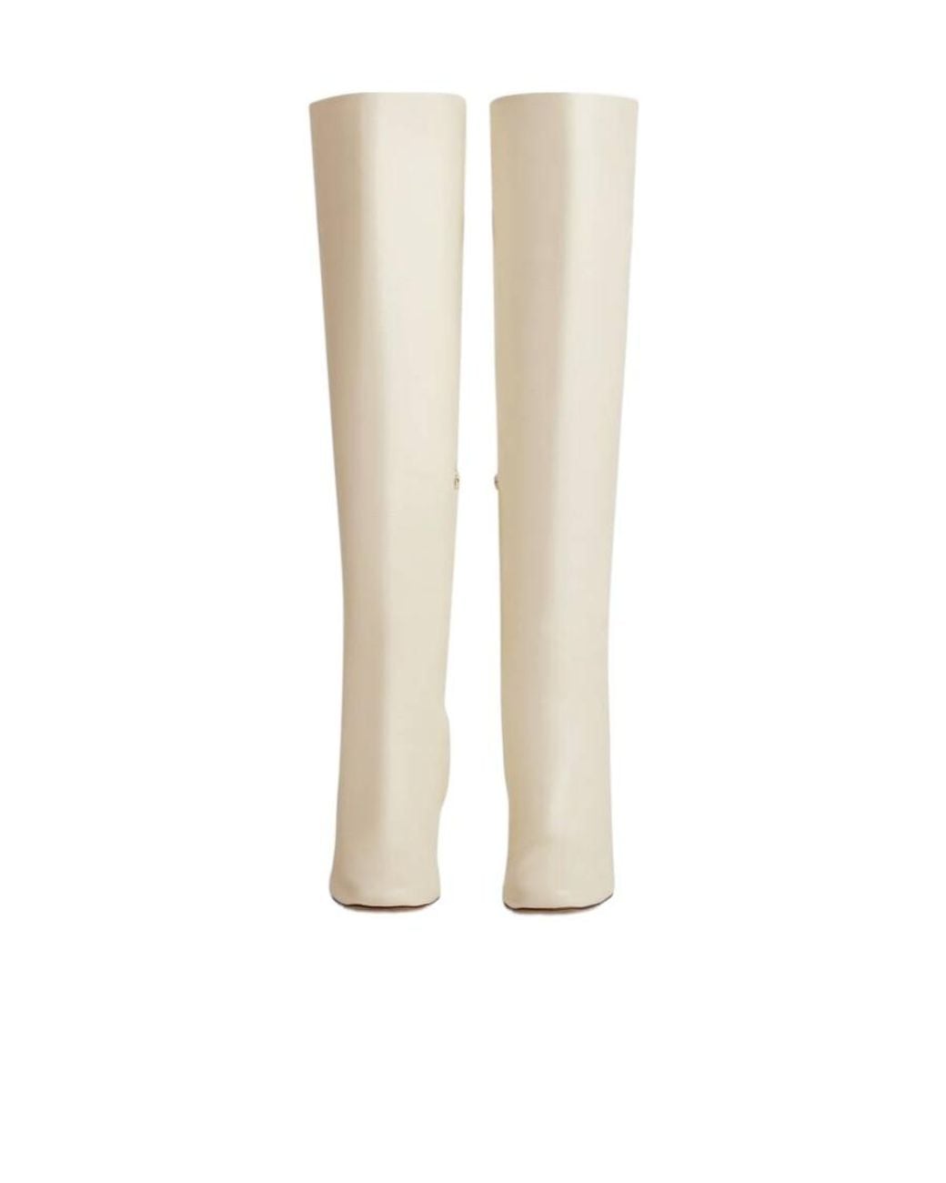 Bottega Veneta White High-Heeled Boots