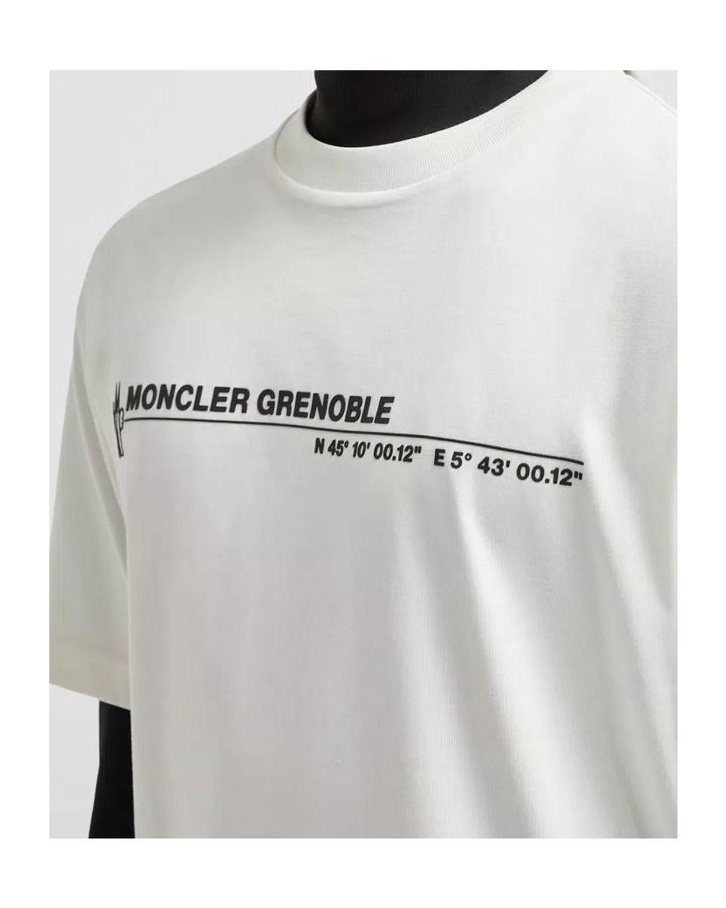 Moncler White Grenoble Regular Fit Crewneck T-Shirt for men