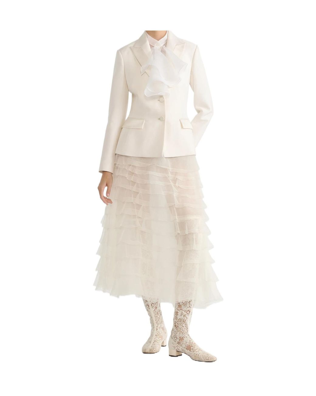 Dior White Fitted Jacket