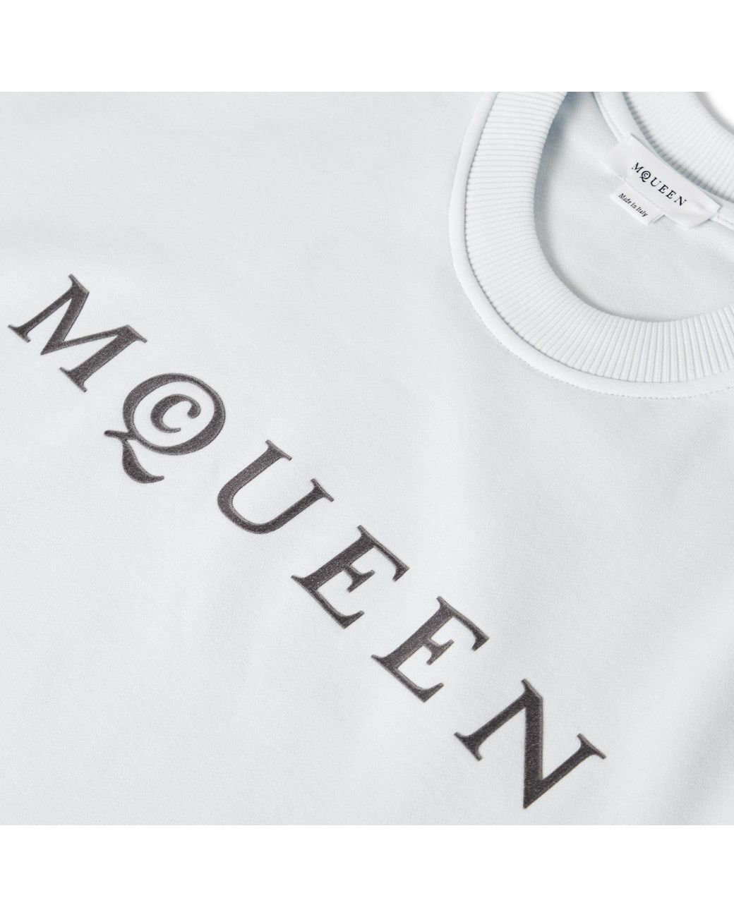 McQueen Blue Logo Crew Sweatshirt