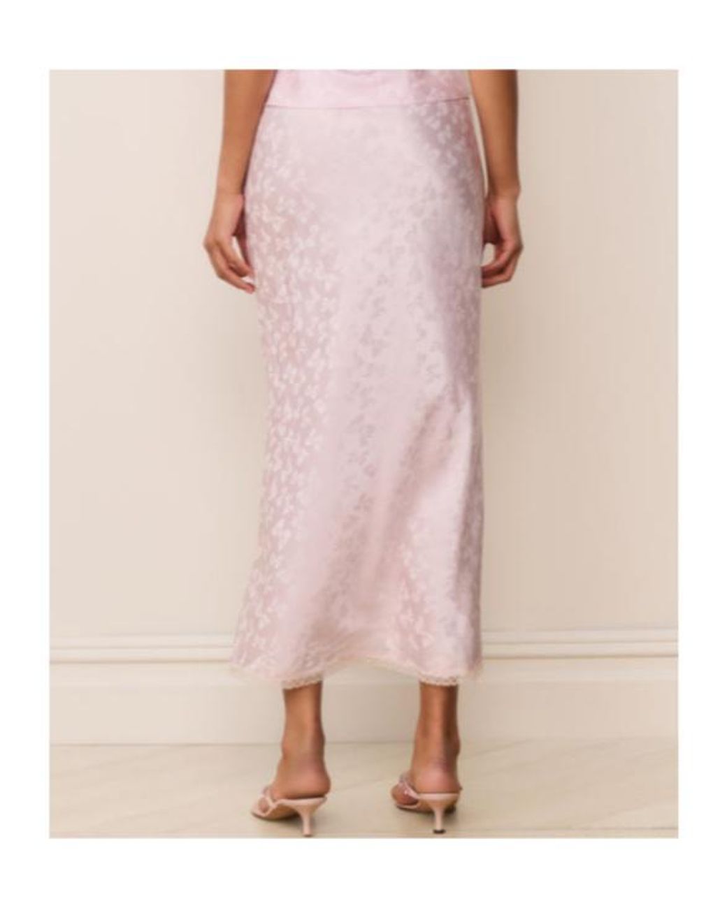 LoveShackFancy Pink Kalo Floral-Jacquard Skirt