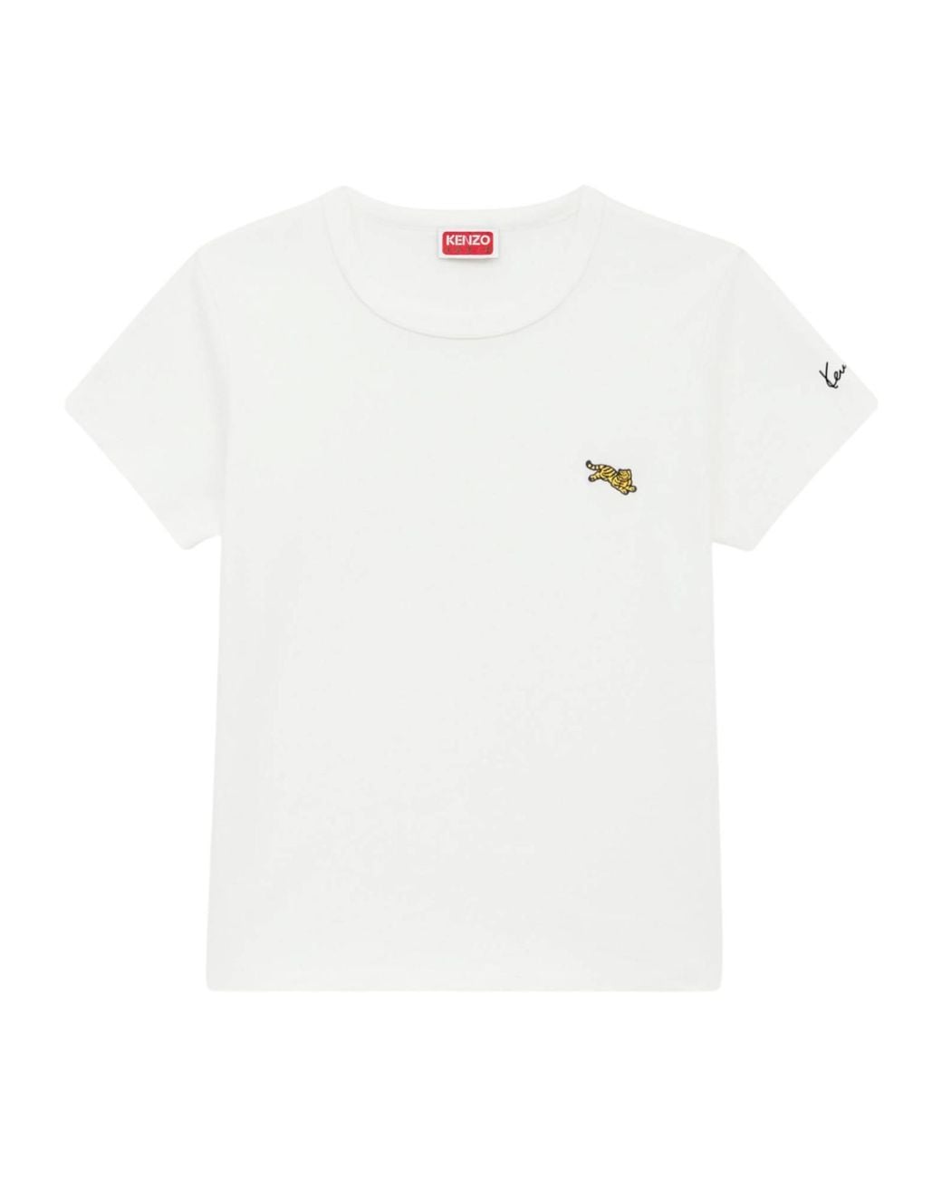 KENZO White Tiger Patch T-Shirt