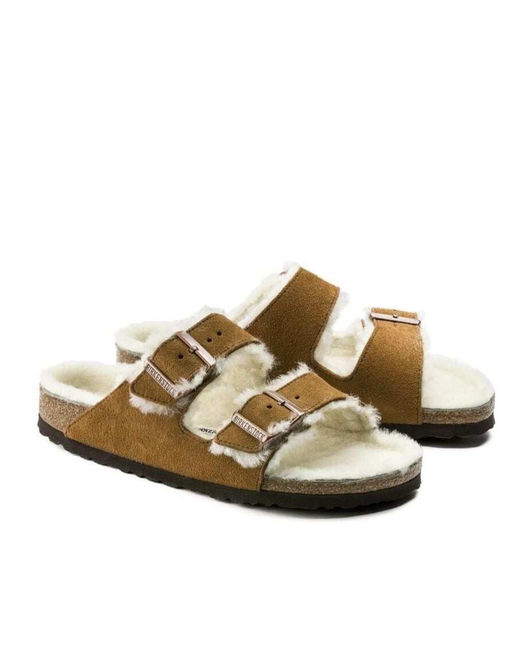 Birkenstock Brown Arizona Open-Toe Slides for men