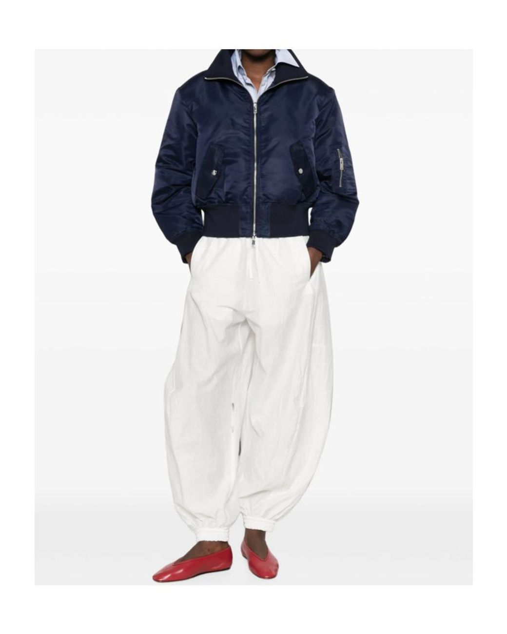 Frankie Shop Blue Long-Sleeve Casual Jacket