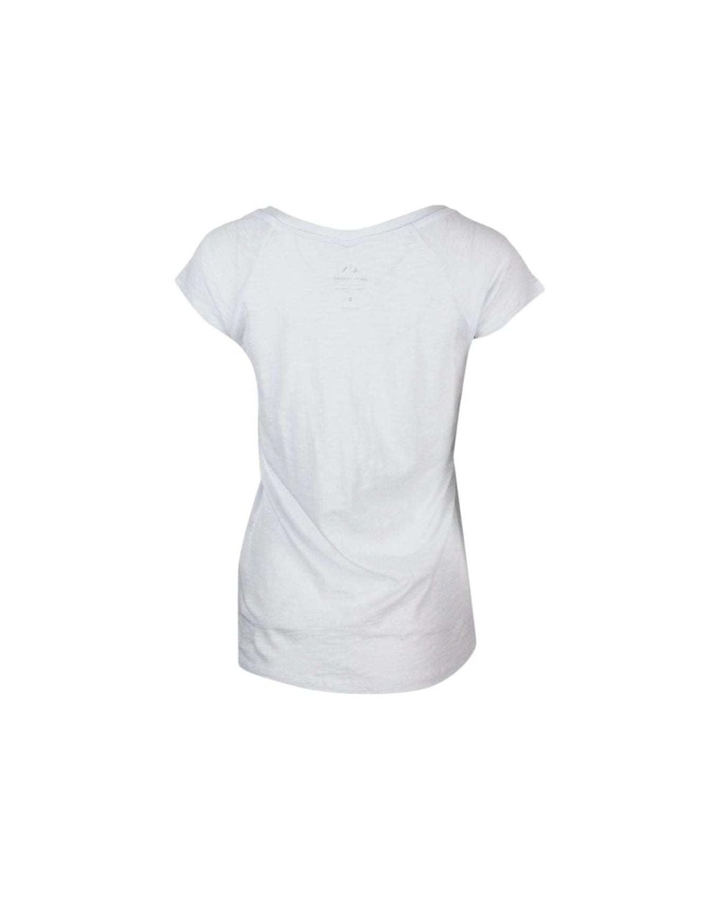 ARMANI EXCHANGE White Embellished V-Neck T-Shirt