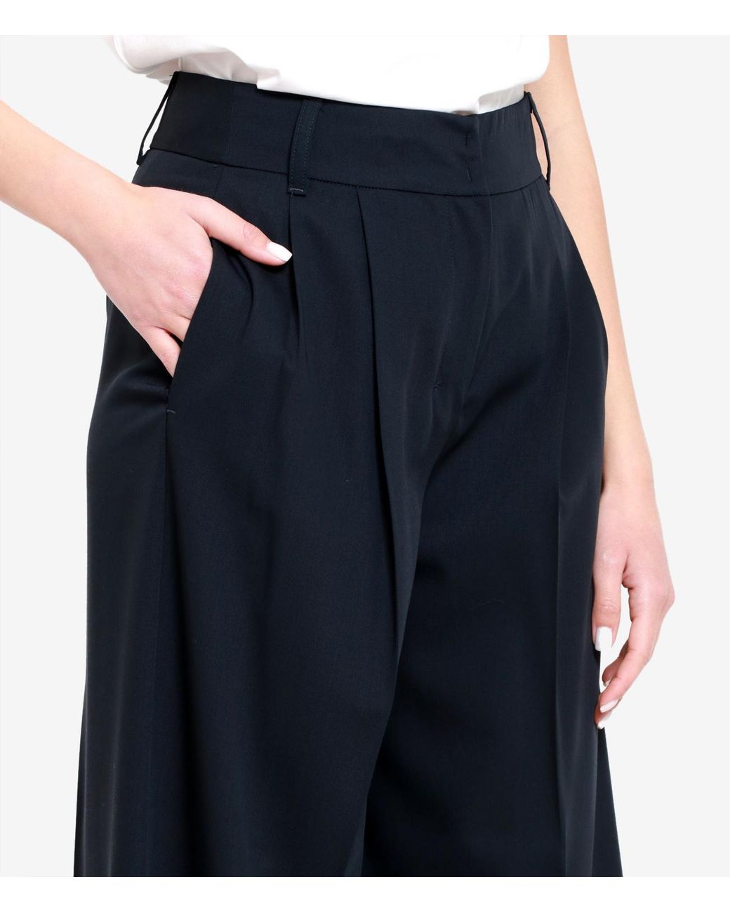 Max Mara Blue 'S Nichols Wide Leg Pants