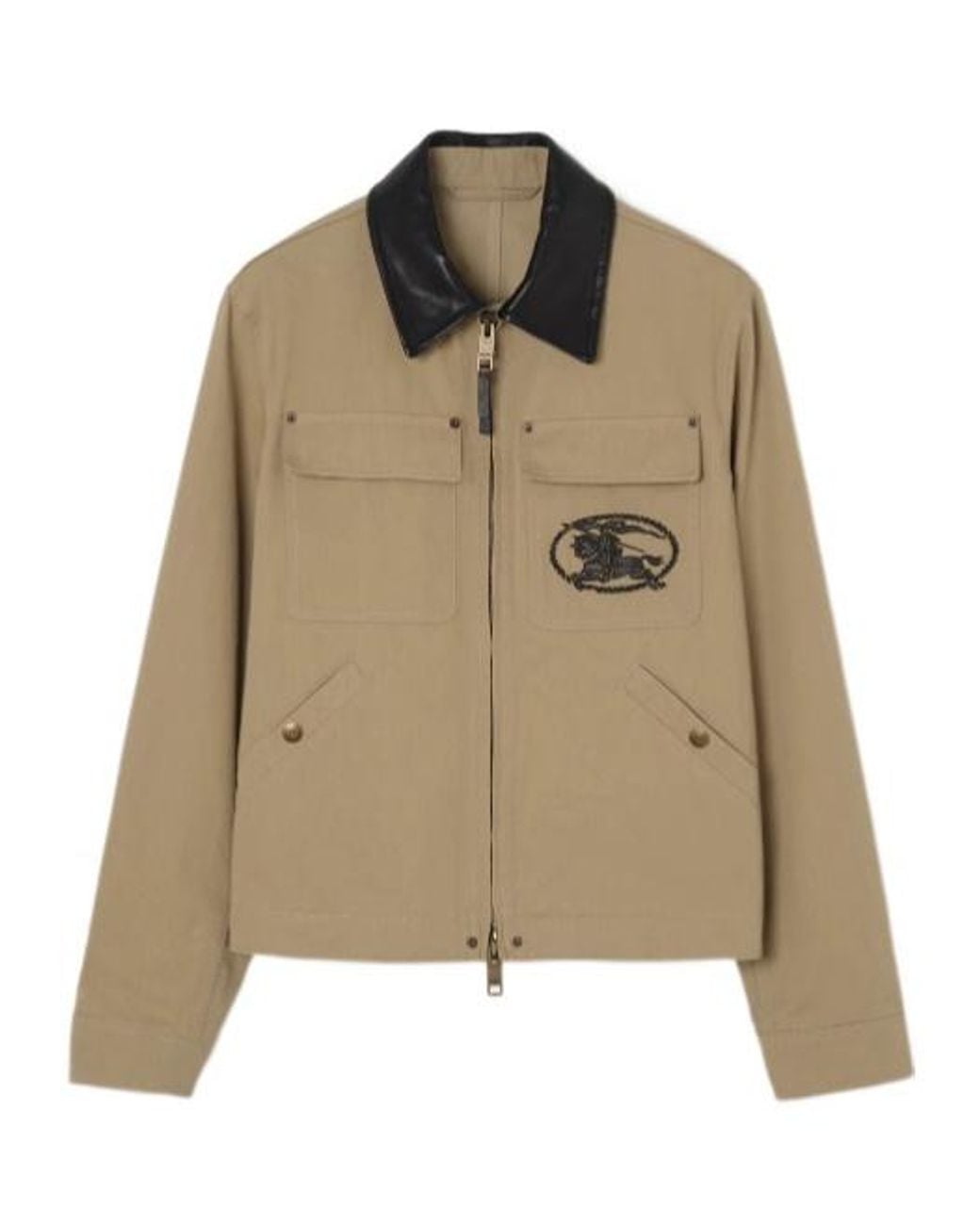 Burberry Natural Apos;S Westley Logo Embroidered Cotton Jacket for men