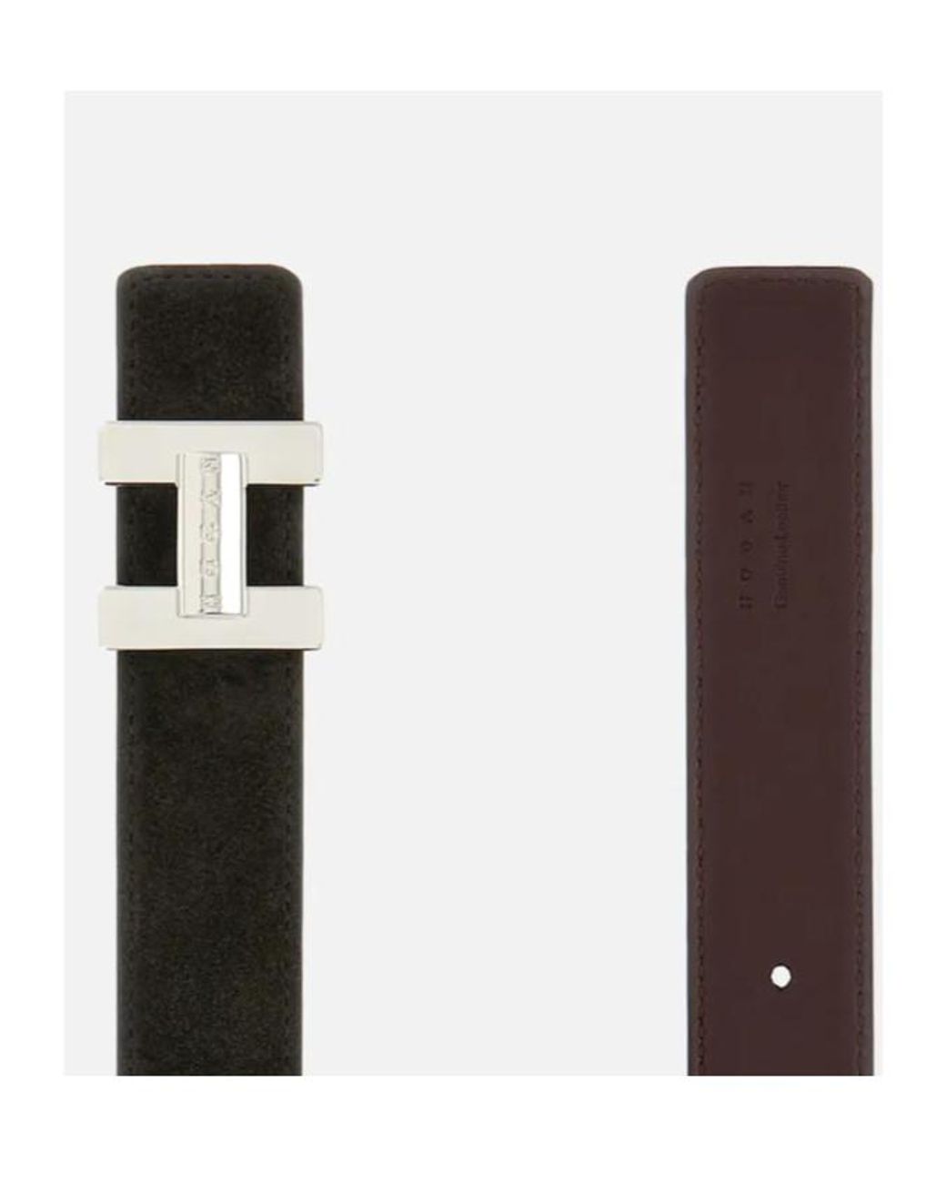 Hogan White Logo Plaque Belt