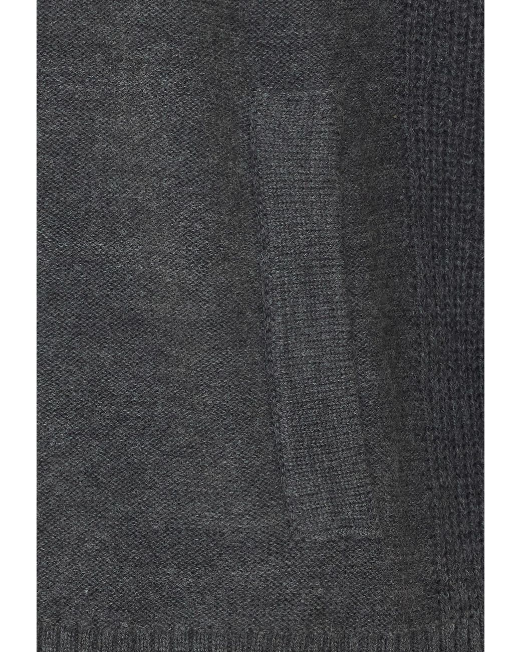 Liu Jo Gray Logo Button High Neck Cardigan