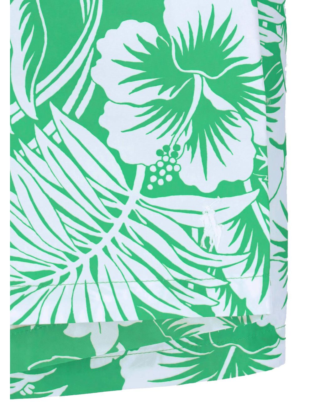 Polo Ralph Lauren Green Floral-Patterned Drawstring Swim Shorts for men