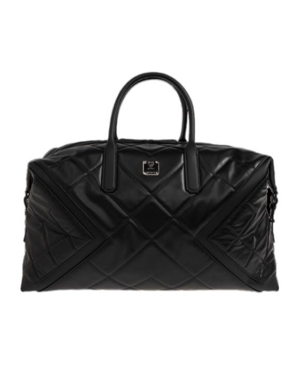 MCM Black Quilted Travel Bag for men