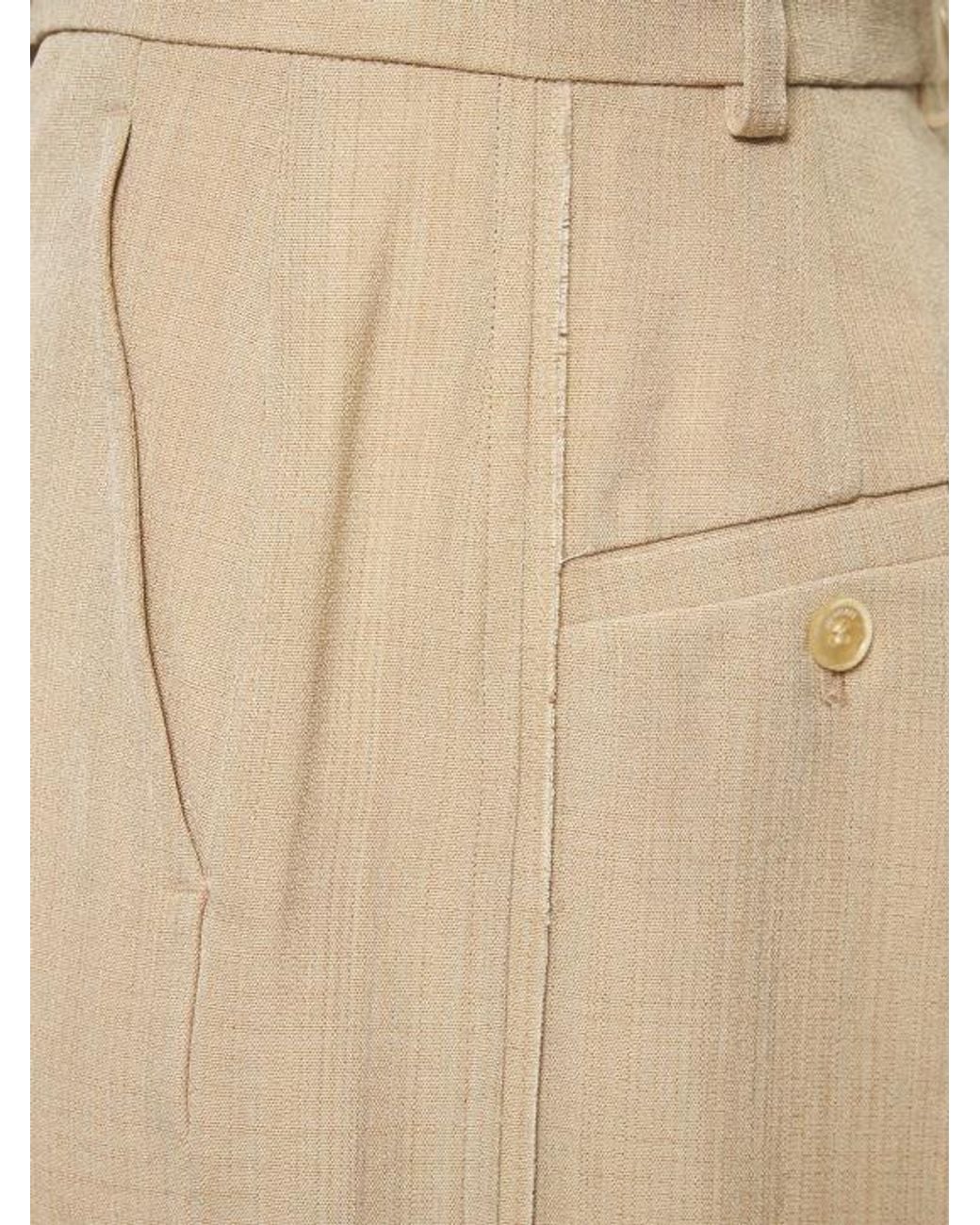 Jacquemus Natural Le Pantalon Astouin Silk Blend Pants