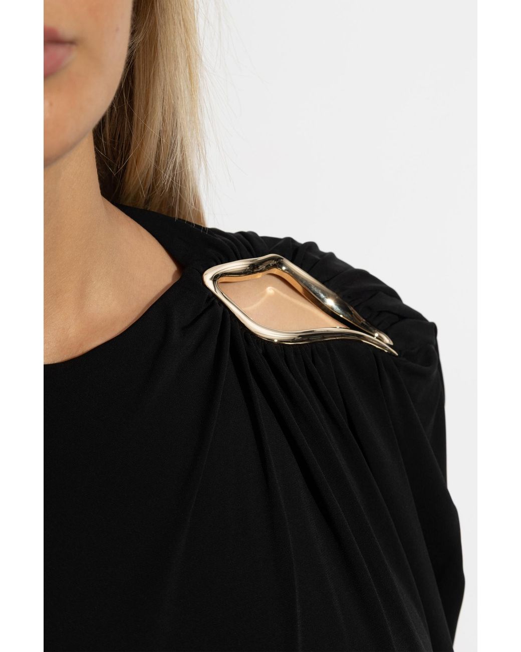 Lanvin Black Sleeveless Cutout Dress