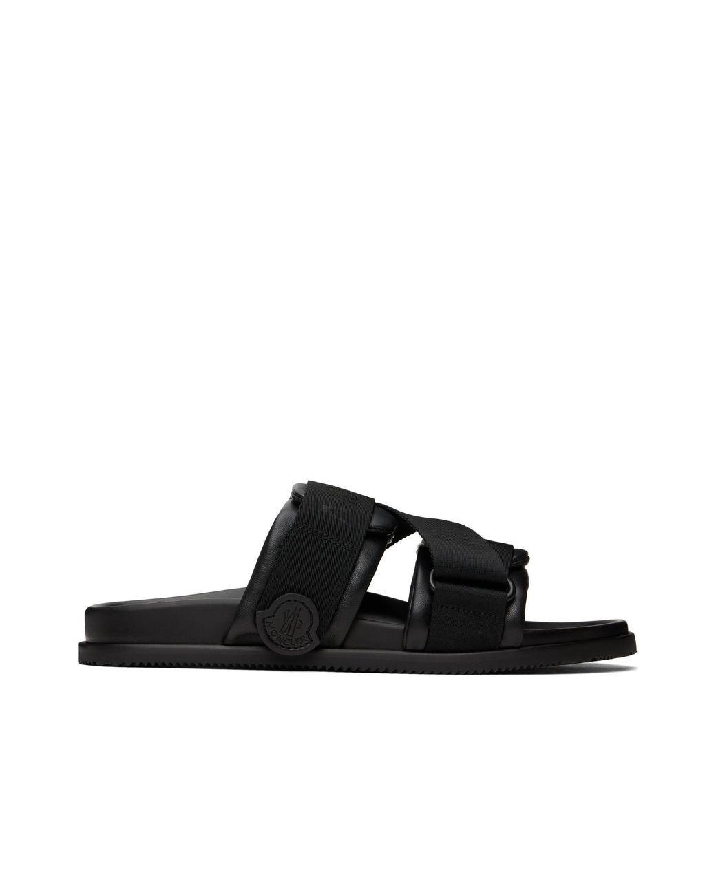 Moncler Black Mon Summer Slides for men