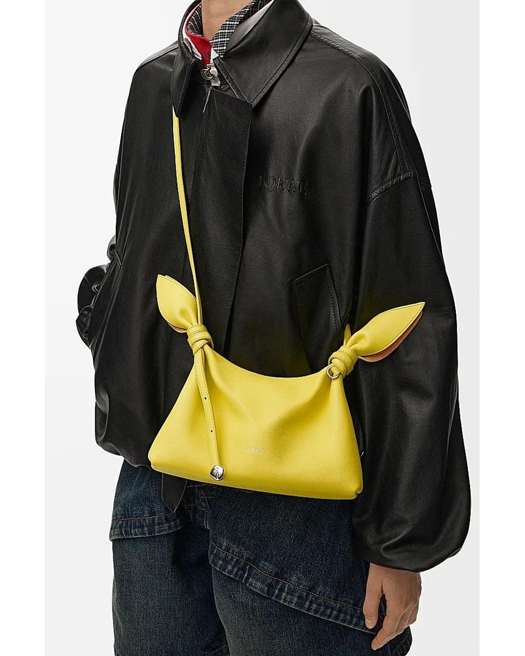 Loewe Yellow Knotted Detail Shoulder Bag