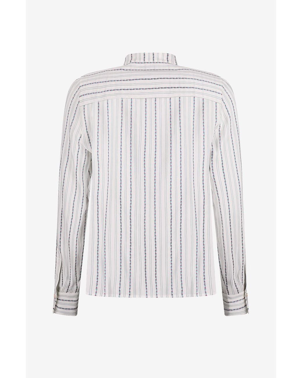 Chloé White Striped Shirt