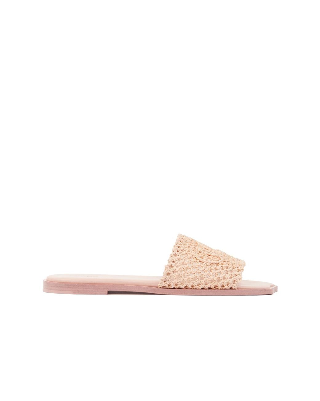 Chloé Natural Chloé Flower Crocheted Slides
