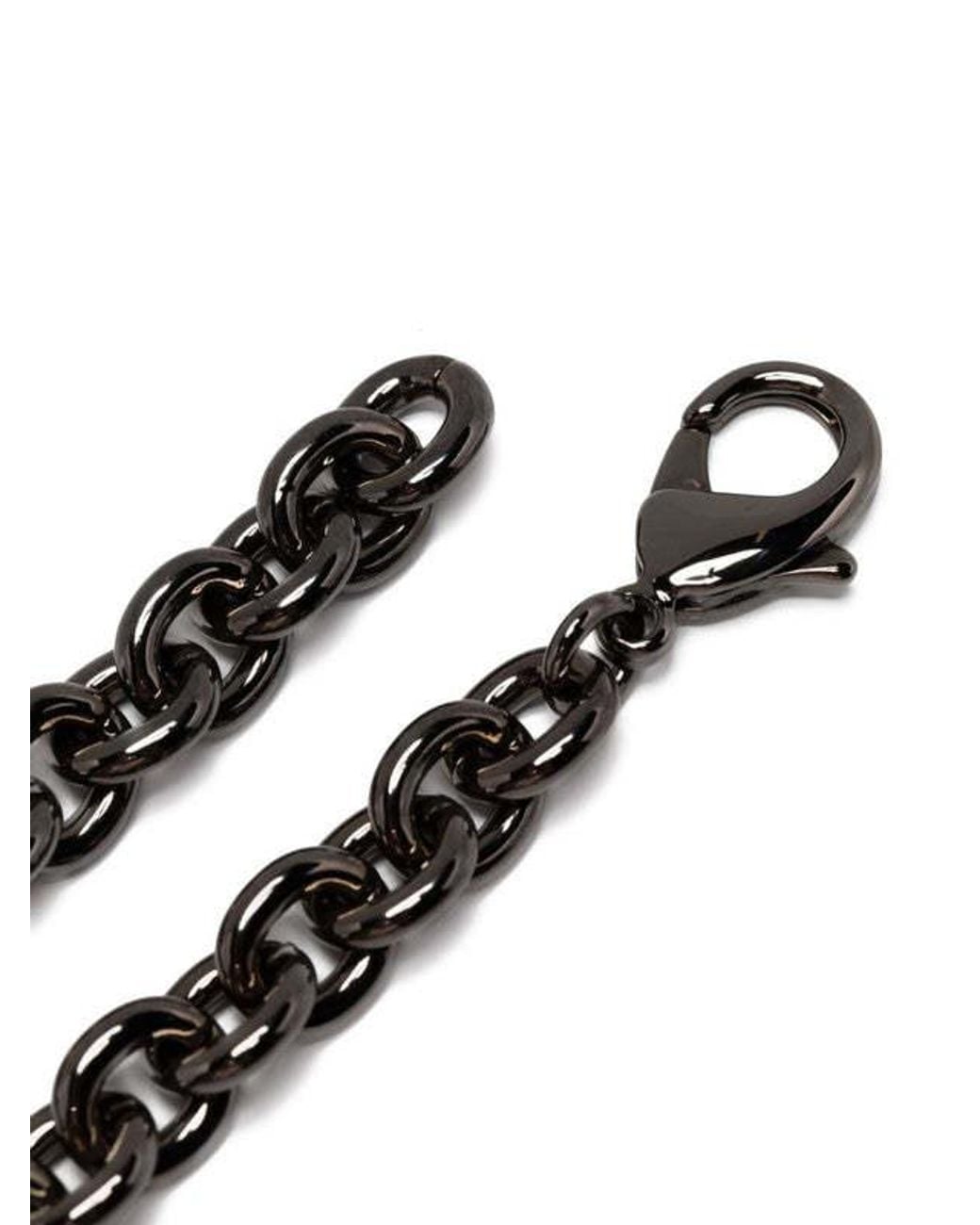 DSquared² Metallic Logo-Plaque Chunky Chain-Linked Necklace for men