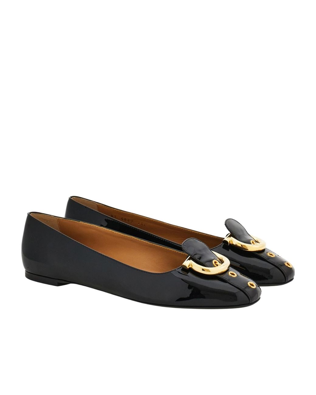 Ferragamo Black Gancini Ballet Flat