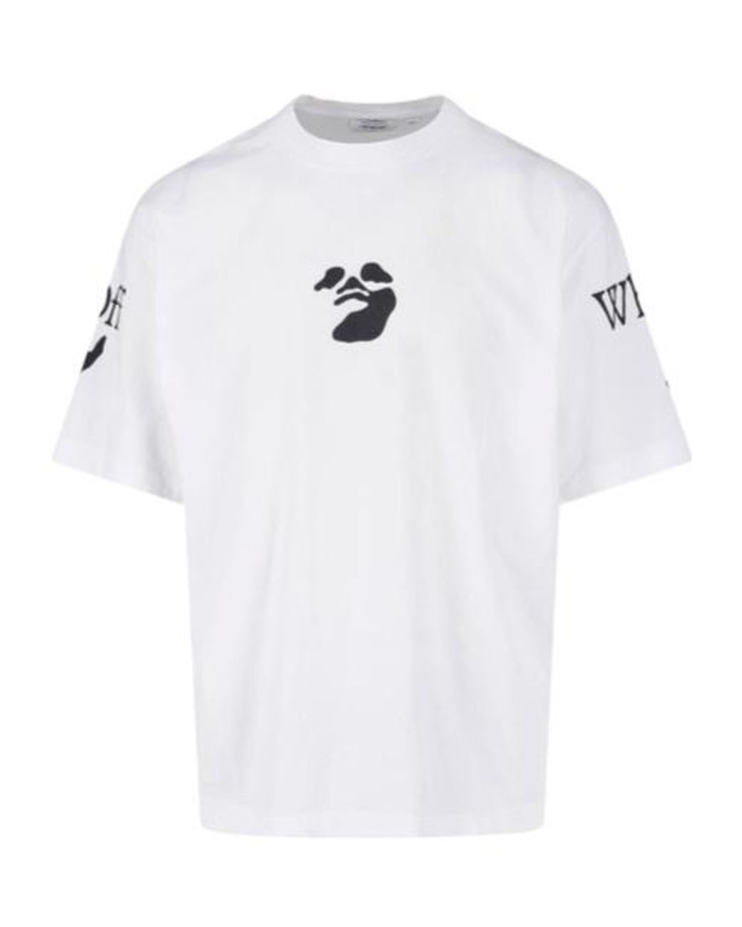 Off-White c/o Virgil Abloh White Swimming Logo Skate Short-Sleeve T-Shirt for men