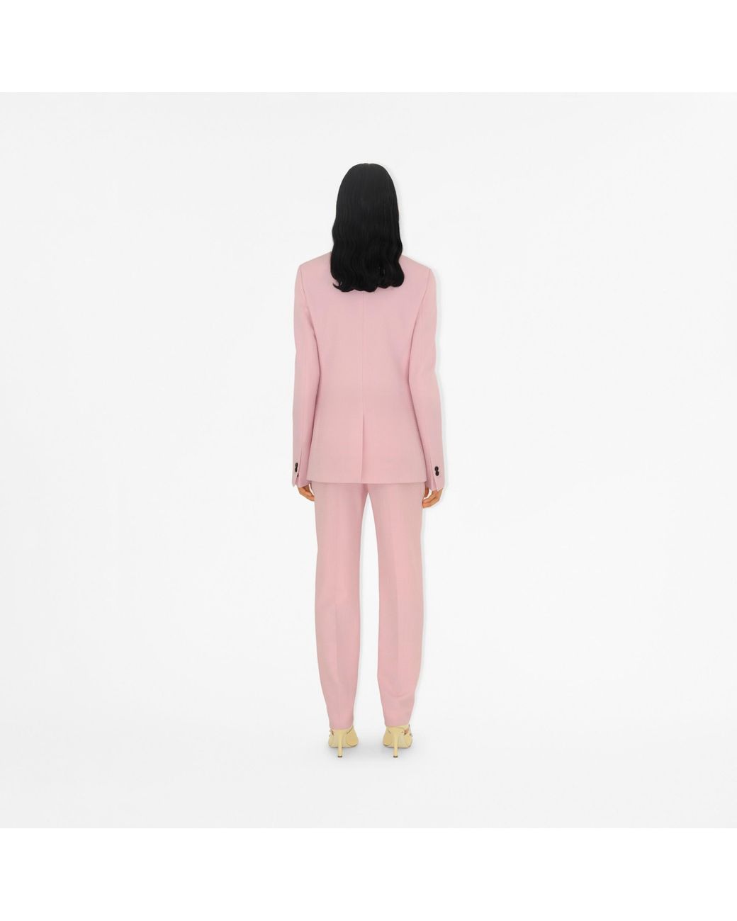 Burberry Pink Single-Breasted Tailored Blazer