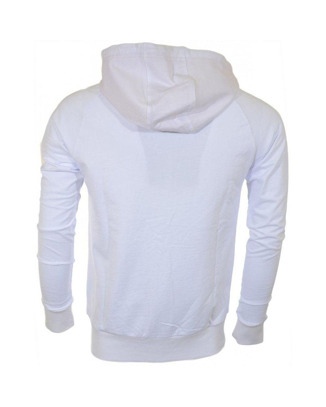 EA7 White Logo Printed Hooded Casual Jacket for men