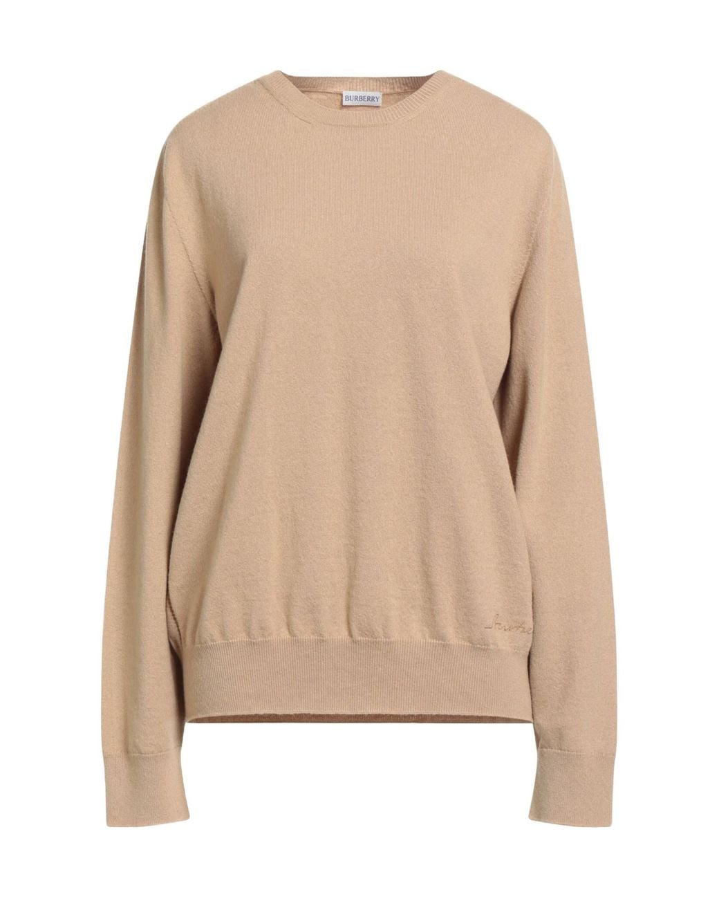 Burberry Natural Minimalist Knit Long-Sleeve Tee