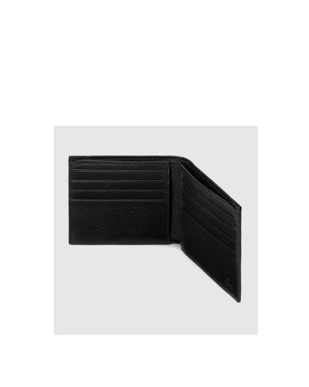 Gucci Black Logo Embossed Bi-Fold Wallet for men